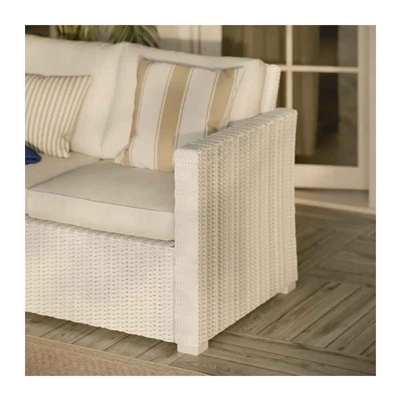 Canapé de jardin 3 places Luma Blanc - NATERIAL