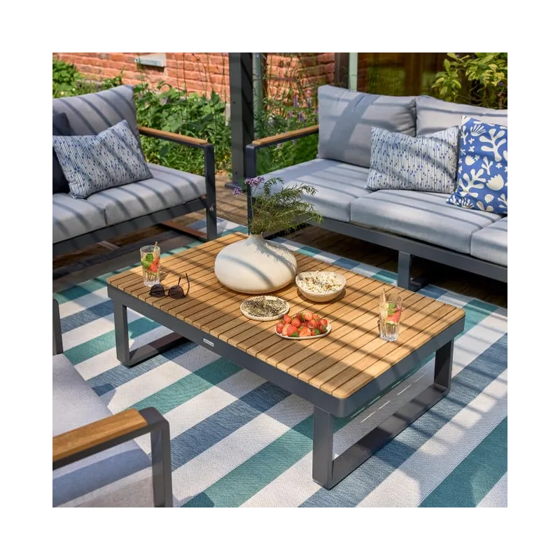 Table basse Persea 115×70 Gris - NATERIAL