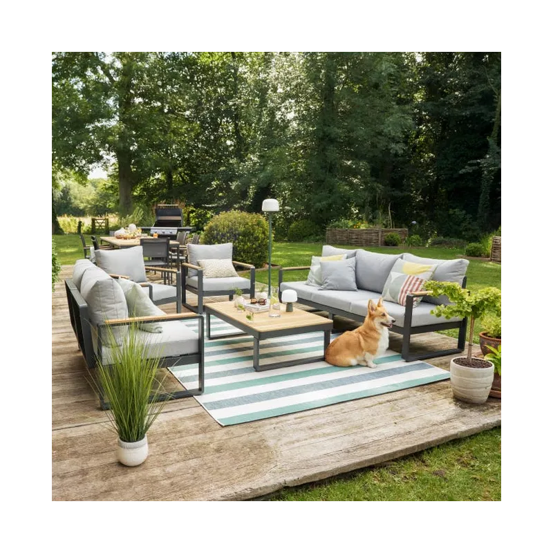 Table basse Persea 115×70 Gris - NATERIAL