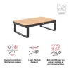 Table basse Persea 115×70 Gris - NATERIAL