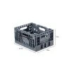 Bac de rangement pliable 19L Gris - PACK AND MOVE