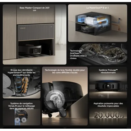 Aspirateur robot laveur X50 Master noir - DREAME - X50MASTER