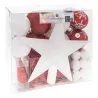 Kit sapin de Noel 44 pièces blanc/rouge