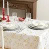 Nappe de table festive Noël motif étoiles dorées 140x240cm