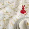 Nappe de table festive Noël motif étoiles dorées 140x240cm
