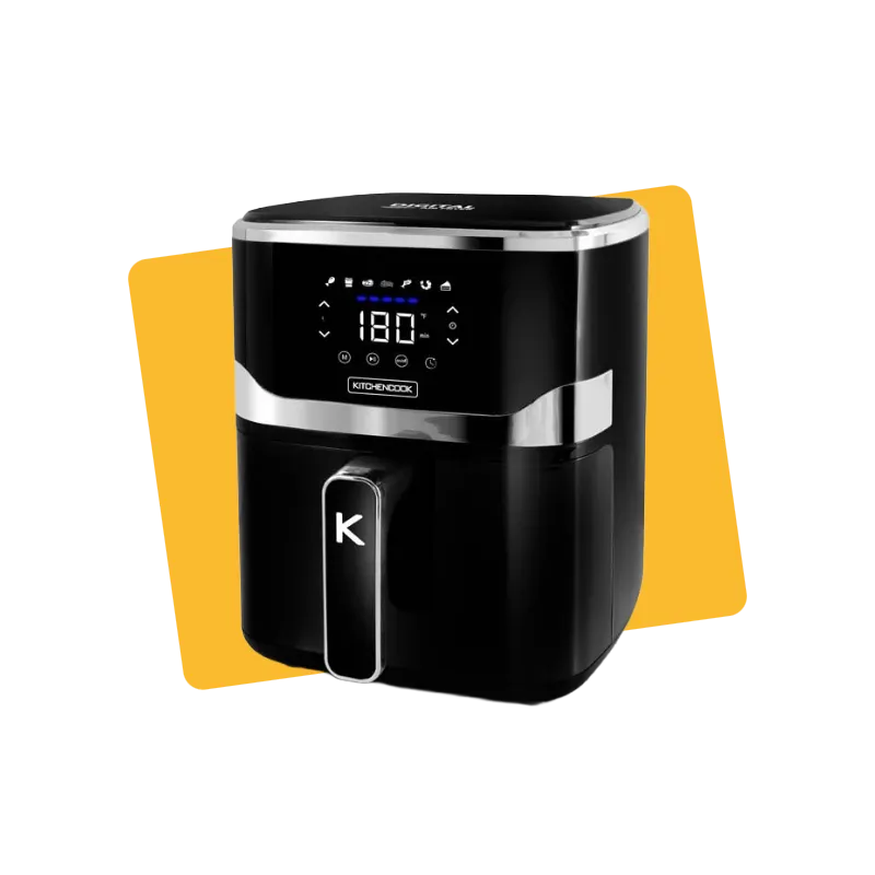 Friteuse sans huile à air chaud 1400W 5,5L Noir - KITCHENCOOK - AIRMED55