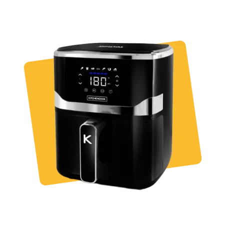 Friteuse sans huile à air chaud 1400W 5,5L Noir - KITCHENCOOK - AIRMED55