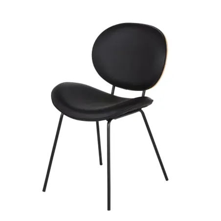 Luna - Chaise en suédine noire - MAISONS DU MONDE