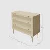 Solstice - Commode 3 tiroirs cannage en rotin L90 - MAISONS DU MONDE