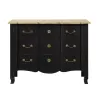 Commode 3 tiroirs en bois d'acacia et de manguier noire