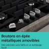 Table de cuisson à gaz iQ500 5 feux 11500W 90cm Verre noir - SIEMENS - EP9A6MI40