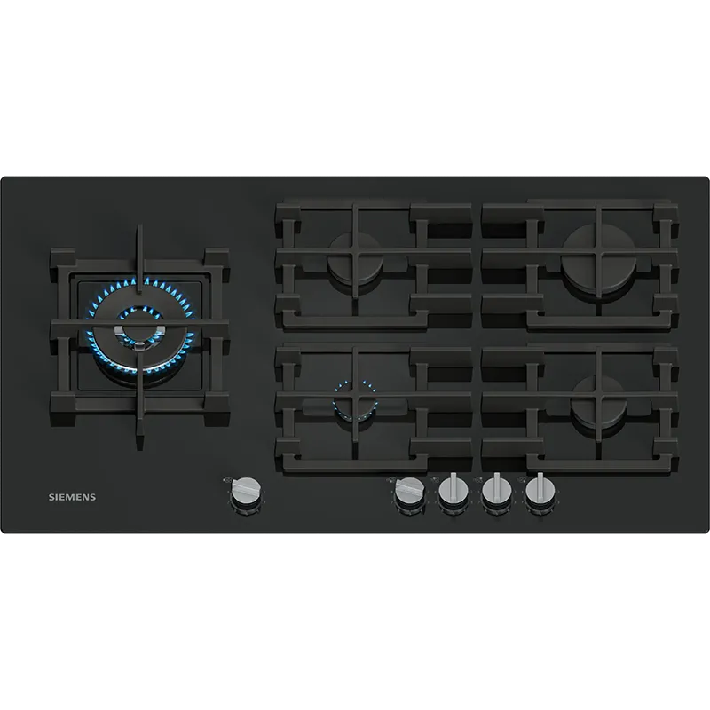 Table de cuisson à gaz iQ500 5 feux 11500W 90cm Verre noir - SIEMENS - EP9A6MI40