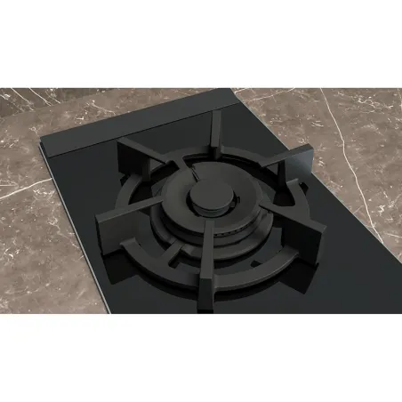 Domino à gaz iQ700 1 foyer 6000W 30cm Vitrocéramique Noir - SIEMENS - ER3A6AI10
