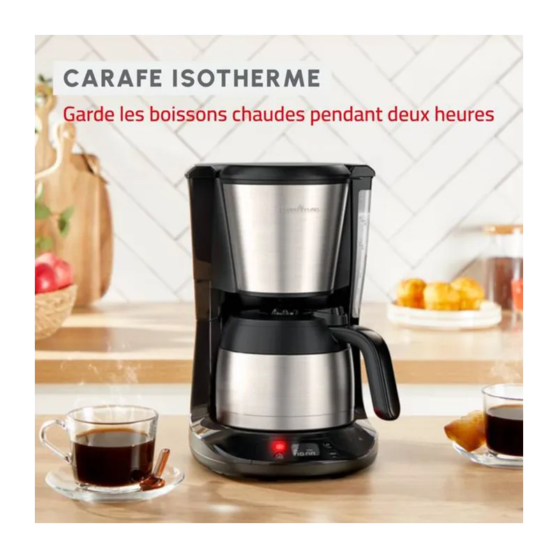 Cafetière filtre Subito 0,9L 12 tasses Inox - MOULINEX - FT5S2DE0