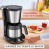 Cafetière filtre Subito 0,9L 12 tasses Inox - MOULINEX - FT5S2DE0
