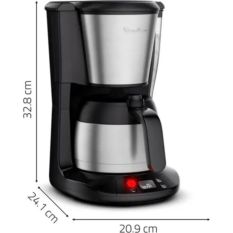 Cafetière filtre Subito 0,9L 12 tasses Inox - MOULINEX - FT5S2DE0