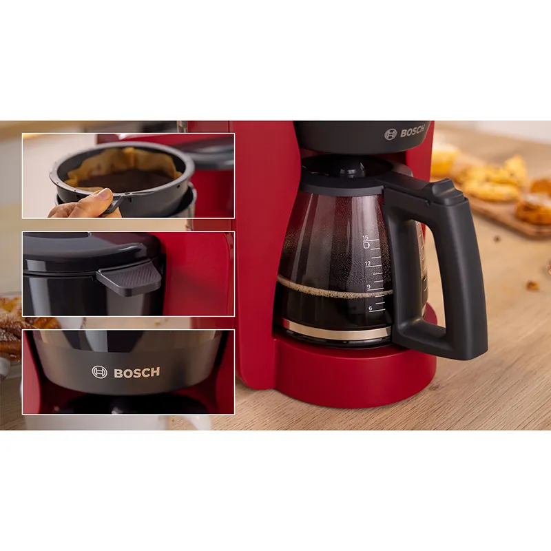 Cafetière à filtre MyMoment 1,4 L - BOSCH Rouge - TKA2M114 