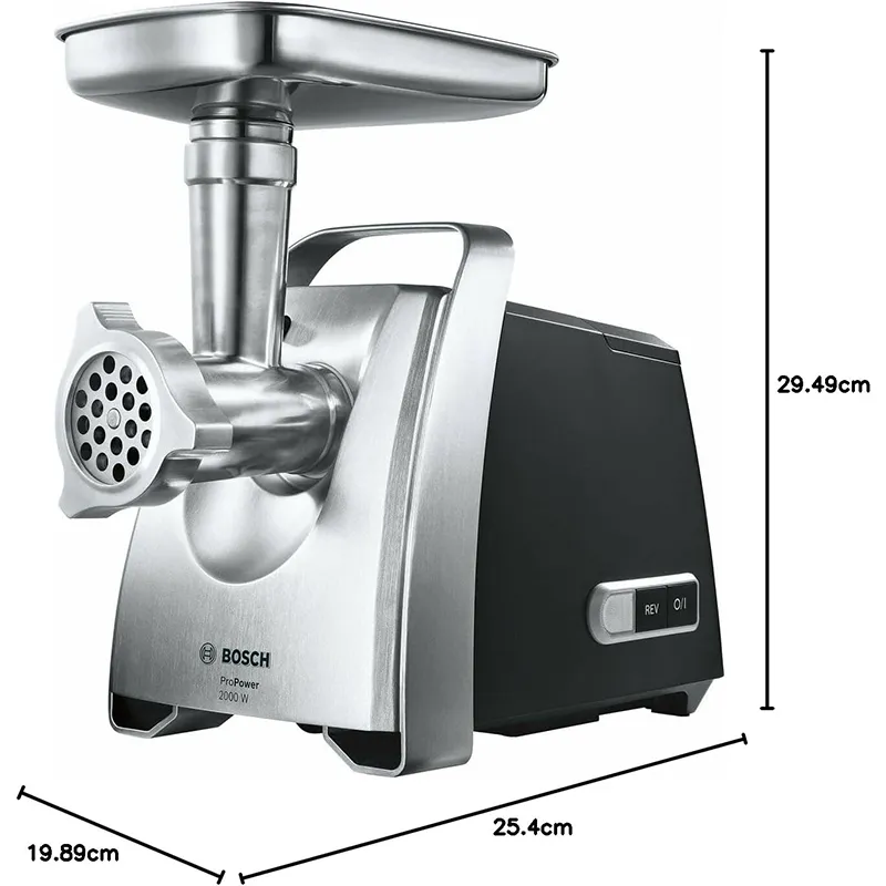 Hachoir à viande ProPower 2200 W Noir/Chromé - BOSCH - MFW68640