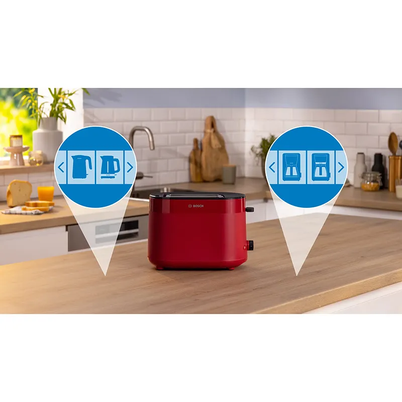 Grille-pain 2 tranches MyMoment Rouge - BOSCH - TAT2M124