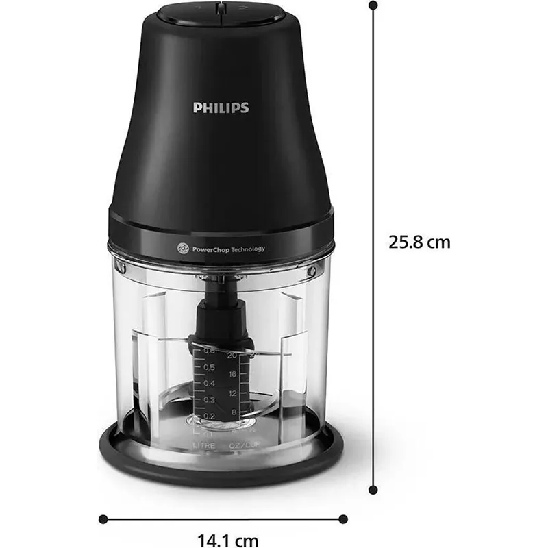 Mini-hachoir Série 3000 450W 1L Noir - PHILIPS - HR1501/00