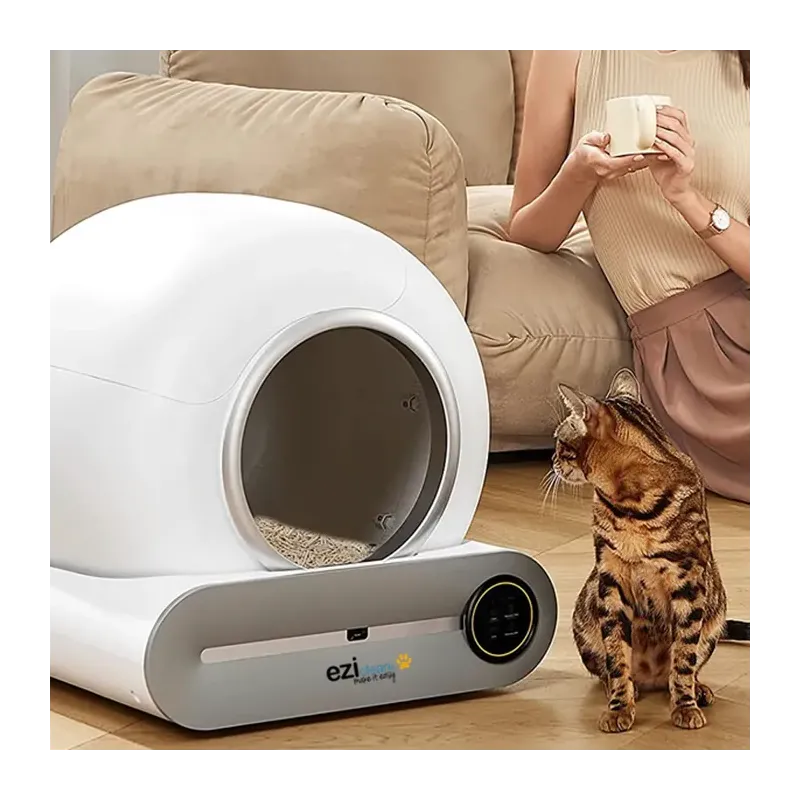 Litière robot autonettoyante connectée Blanc - EZICLEAN - CATBOT K8I