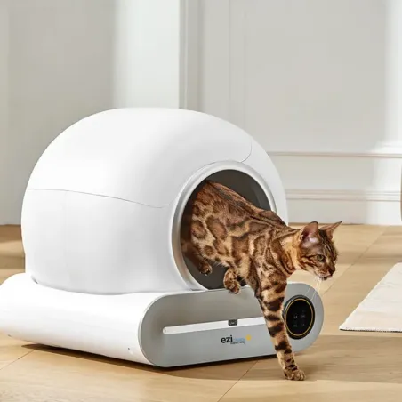 Litière robot autonettoyante connectée Blanc - EZICLEAN - CATBOT K8I
