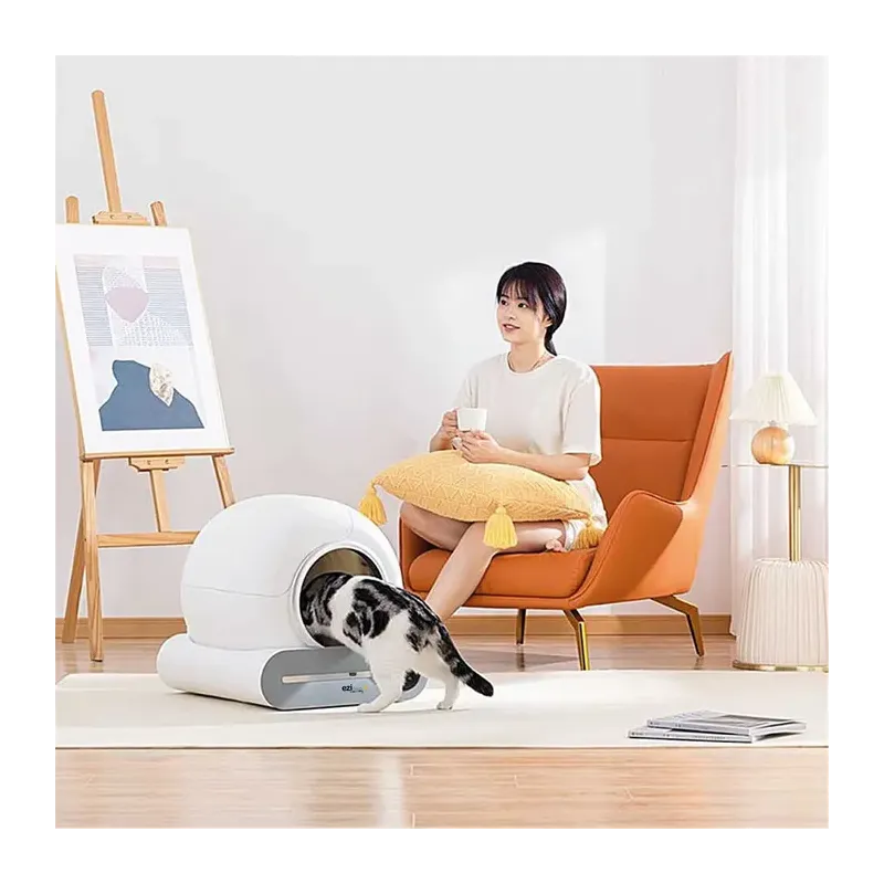 Litière robot autonettoyante connectée Blanc - EZICLEAN - CATBOT K8I