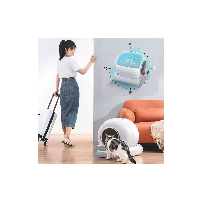 Litière robot autonettoyante connectée Blanc - EZICLEAN - CATBOT K8I
