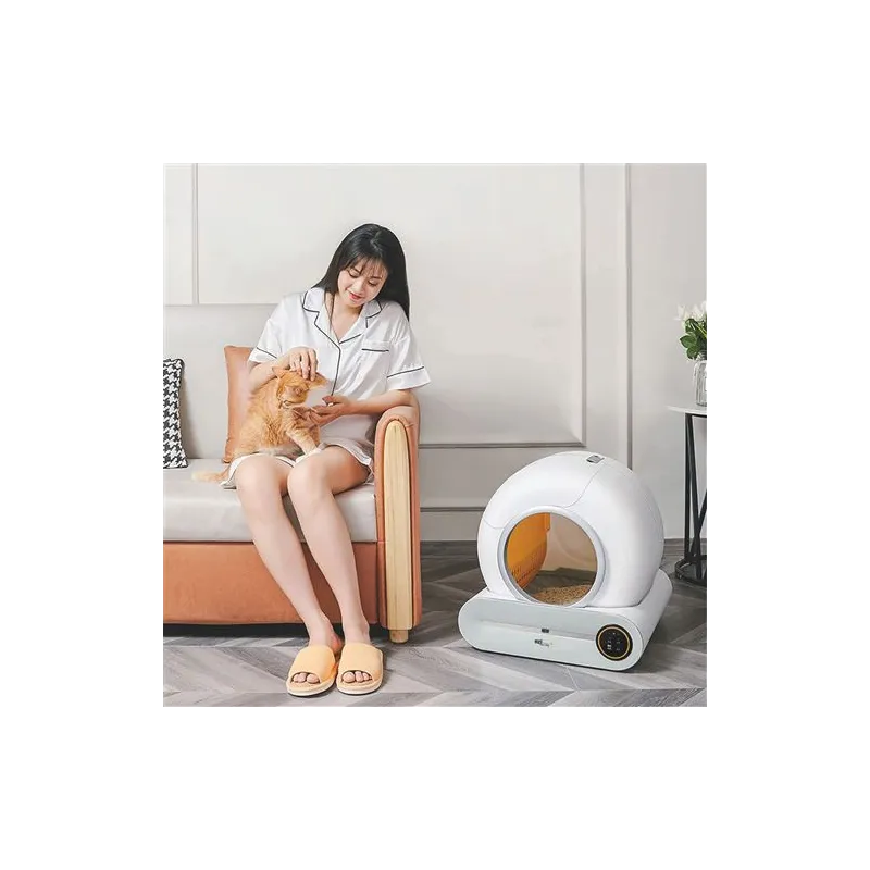 Litière robot autonettoyante connectée Blanc - EZICLEAN - CATBOT K8I