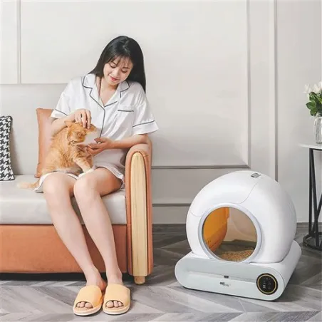 Litière robot autonettoyante connectée Blanc - EZICLEAN - CATBOT K8I