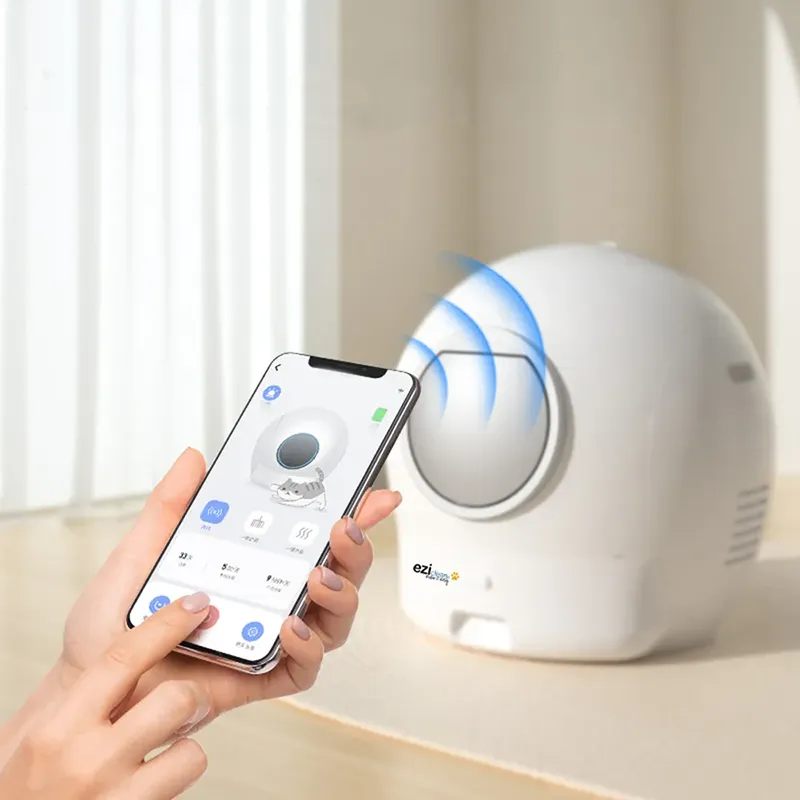Litière robot autonettoyante connectée Blanc - EZICLEAN - CATBOT K10I