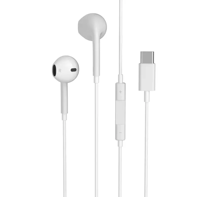 Écouteurs filaires USB-C Blanc - VORTEX - RX5C WHT