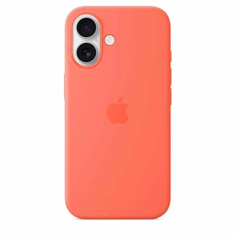 Coque en silicone avec MagSafe pour iPhone 16 Tangerine - APPLE - MDGN4ZM/A