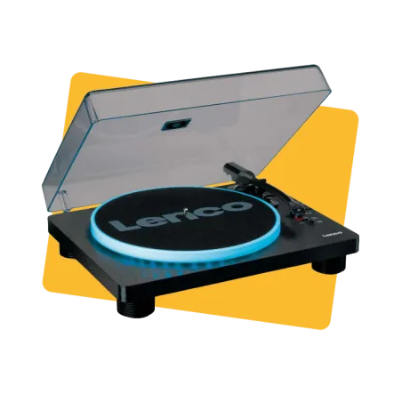 Platine vinyle avec haut-parleur et lumières - LENCO - LS50LEDBK