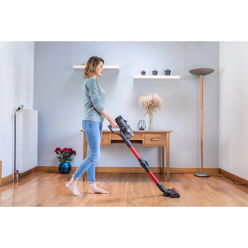 Aspirateur balai sans fil Cycloboost FR8 Flex rouge - EZICLEAN - CYCLOBOOSTFR8 F