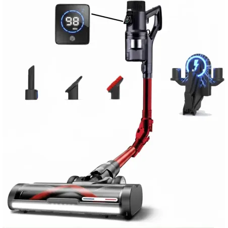 Aspirateur balai sans fil Cycloboost FR8 Flex rouge - EZICLEAN - CYCLOBOOSTFR8 F