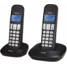 Télephone sans fil avec 2 combinés noir - PROFOON - PDX-1120