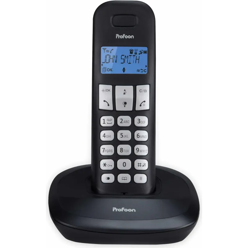 Télephone sans fil avec 2 combinés noir - PROFOON - PDX-1120