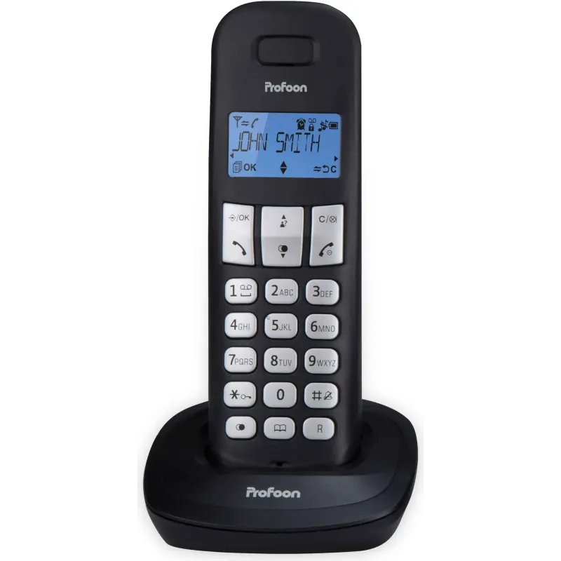 Télephone sans fil avec 2 combinés noir - PROFOON - PDX-1120