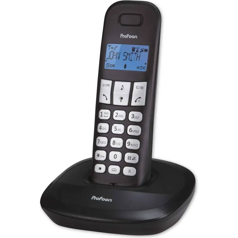 Télephone sans fil avec 2 combinés noir - PROFOON - PDX-1120