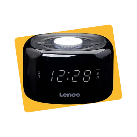 Radio réveil FM + veilleuse - LENCO - CR12BK