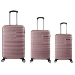Lot de 3 valises rose gold 55/65/75 cm