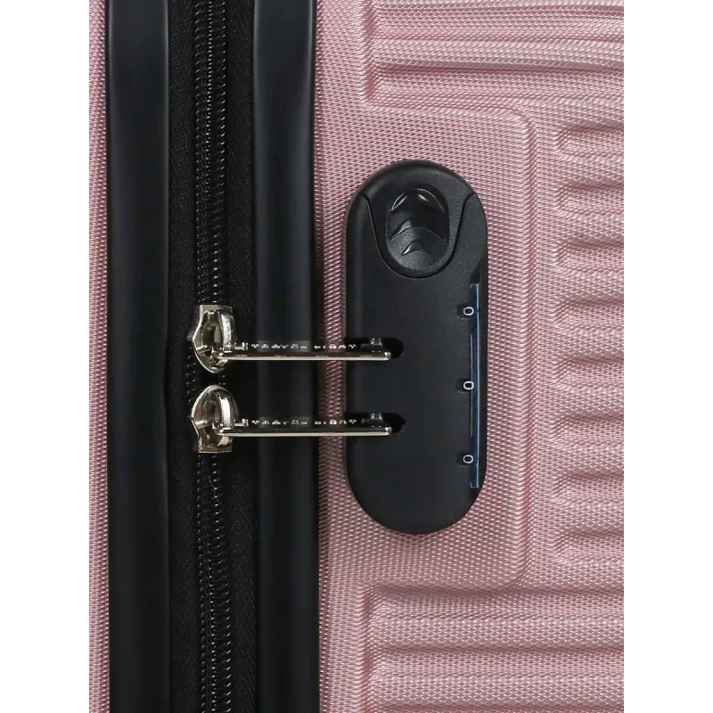 Lot de 3 valises rose gold 55/65/75 cm