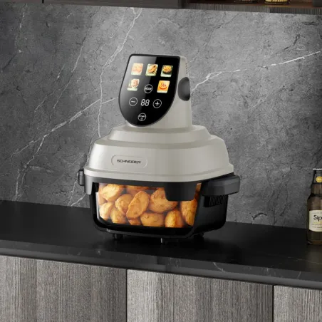 Friteuse sans huile à air chaud Crispi portable 1500W beige - CRISPYORBEIGE - SCHNEIDER