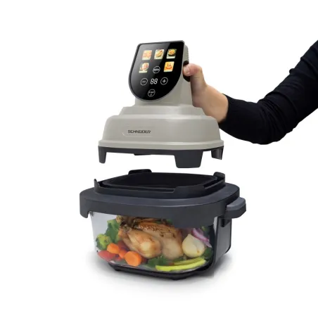 Friteuse sans huile à air chaud Crispi portable 1500W beige - CRISPYORBEIGE - SCHNEIDER