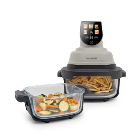 Friteuse sans huile à air chaud Crispi portable 1500W beige - CRISPYORBEIGE - SCHNEIDER
