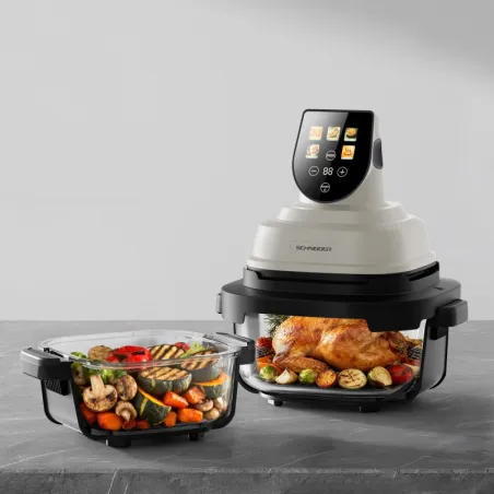 Friteuse sans huile à air chaud Crispi portable 1500W beige - CRISPYORBEIGE - SCHNEIDER