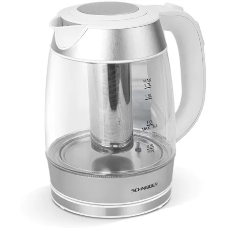 Bouilloire théière 1,7L 2200W blanc - SCHNEIDER - SCKE236TP
