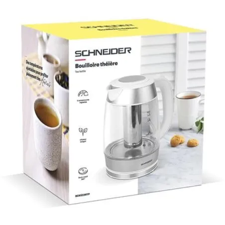 Bouilloire théière 1,7L 2200W blanc - SCHNEIDER - SCKE236TP