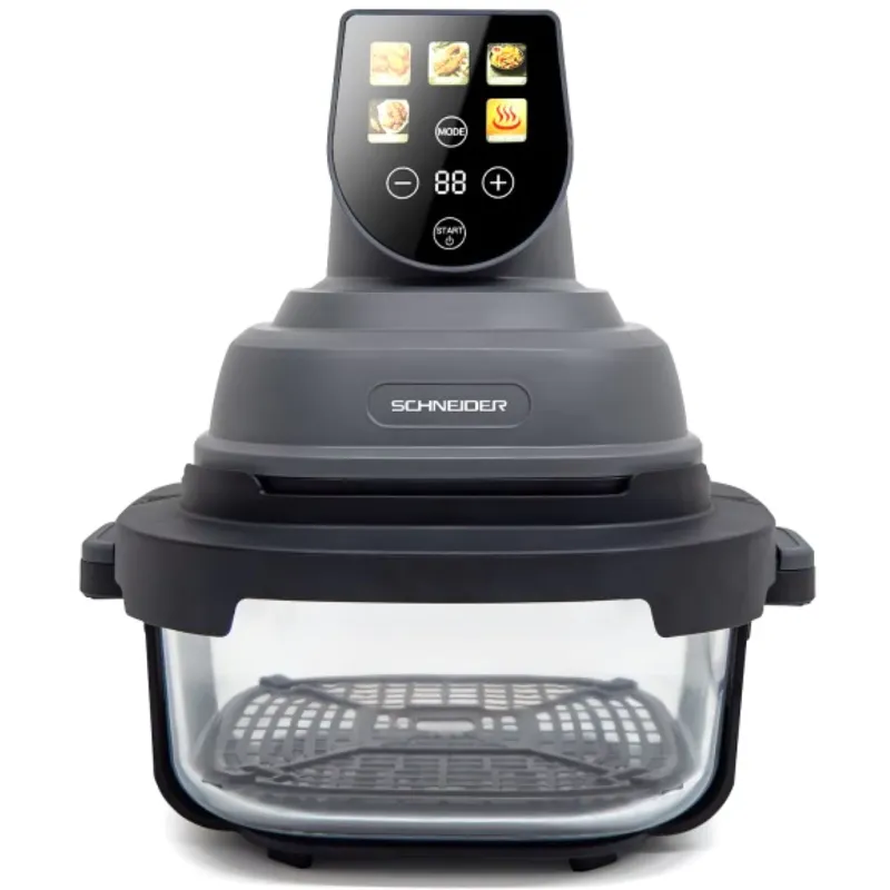 Friteuse sans huile à air chaud Crispi portable 1500W gris - CRISPYORGRIS - SCHNEIDER